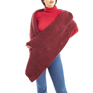 Inverni Scarf Women size 40X250 Dark Red